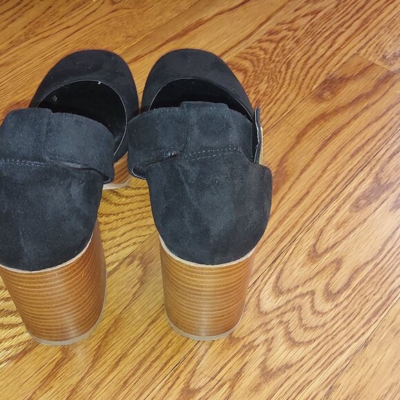 House of Harlow 1960 suede strap platform clogs - Picture 4 of 7